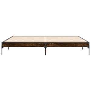 Rám postele kouřový dub 200 x 200 cm kompozitní dřevo a kov - obrázek 4