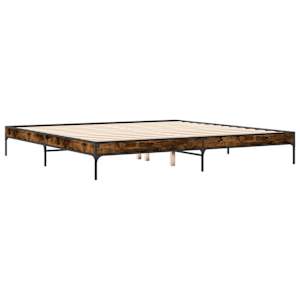 Rám postele kouřový dub 200 x 200 cm kompozitní dřevo a kov - obrázek 6