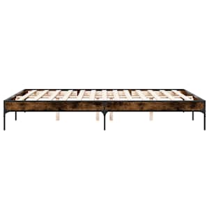 Rám postele kouřový dub 140 x 200 cm kompozitní dřevo a kov - obrázek 5