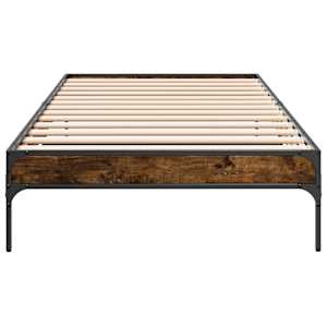 Rám postele kouřový dub 100 x 200 cm kompozitní dřevo a kov - obrázek 4
