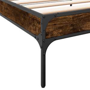 Rám postele kouřový dub 100 x 200 cm kompozitní dřevo a kov - obrázek 7