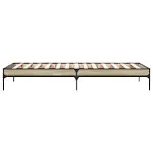 Rám postele dub sonoma 90 x 200 cm kompozitní dřevo a kov - obrázek 5