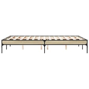 Rám postele dub sonoma 140 x 190 cm kompozitní dřevo a kov - obrázek 5