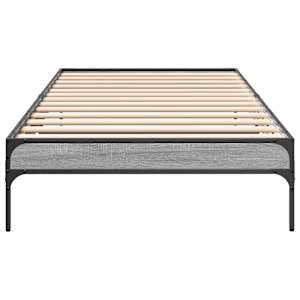 Rám postele šedý sonoma 75 x 190 cm kompozitní dřevo a kov - obrázek 4