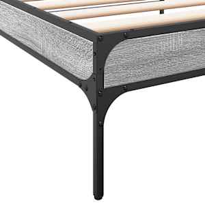 Rám postele šedý sonoma 75 x 190 cm kompozitní dřevo a kov - obrázek 7