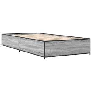 Rám postele šedý sonoma 90 x 200 cm kompozitní dřevo a kov - obrázek 6