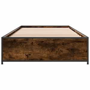 Rám postele kouřový dub 90 x 190 cm kompozitní dřevo a kov - obrázek 4