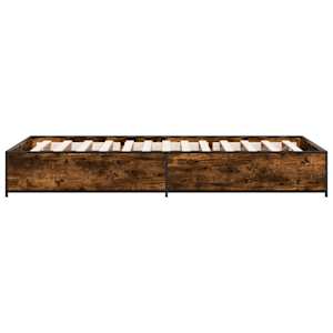 Rám postele kouřový dub 90 x 190 cm kompozitní dřevo a kov - obrázek 5