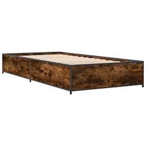 Rám postele kouřový dub 90 x 190 cm kompozitní dřevo a kov - obrázek 6