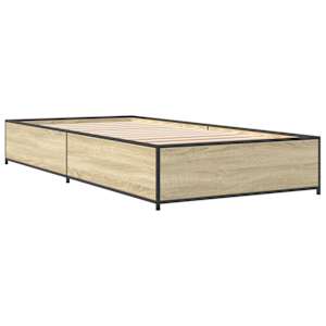 Rám postele dub sonoma 75 x 190 cm kompozitní dřevo a kov - obrázek 6