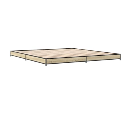 vidaXL Bed Frame without Mattress Sonoma Oak 200x200 cm