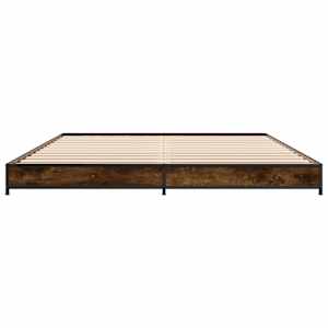 Rám postele kouřový dub 120 x 200 cm kompozitní dřevo a kov - obrázek 4
