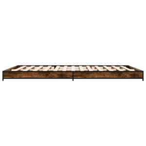 Rám postele kouřový dub 120 x 200 cm kompozitní dřevo a kov - obrázek 5
