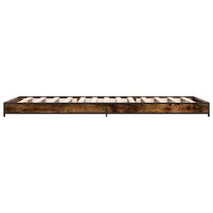 Rám postele kouřový dub 100 x 200 cm kompozitní dřevo a kov - obrázek 5
