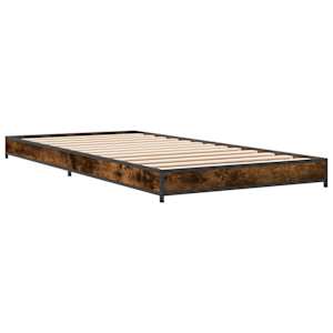 Rám postele kouřový dub 100 x 200 cm kompozitní dřevo a kov - obrázek 6