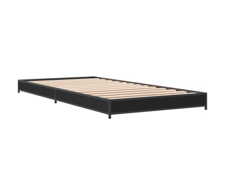 vidaXL Bed Frame without Mattress Black 75x190 cm Small Single