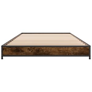 Rám postele kouřový dub 75 x 190 cm kompozitní dřevo a kov - obrázek 4