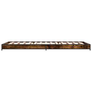 Rám postele kouřový dub 75 x 190 cm kompozitní dřevo a kov - obrázek 5