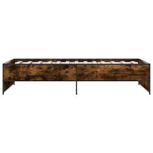 Rám postele kouřový dub 100 x 200 cm kompozitní dřevo a kov - obrázek 5