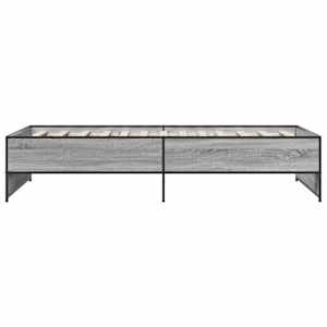 Rám postele šedý sonoma 100 x 200 cm kompozitní dřevo a kov - obrázek 5
