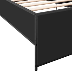 Rám postele černý 90 x 200 cm kompozitní dřevo a kov - obrázek 7