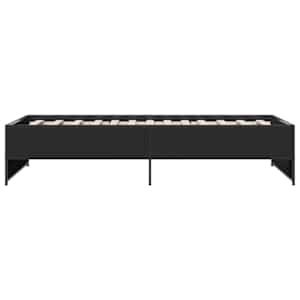 Rám postele černý 90 x 190 cm kompozitní dřevo a kov - obrázek 5