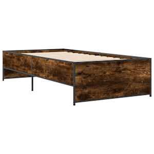 Rám postele kouřový dub 90 x 190 cm kompozitní dřevo a kov - obrázek 6