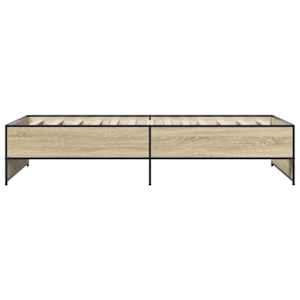 Rám postele dub sonoma 75 x 190 cm kompozitní dřevo a kov - obrázek 5