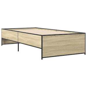 Rám postele dub sonoma 75 x 190 cm kompozitní dřevo a kov - obrázek 6