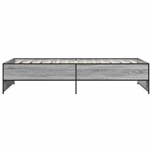 Rám postele šedý sonoma 75 x 190 cm kompozitní dřevo a kov - obrázek 5