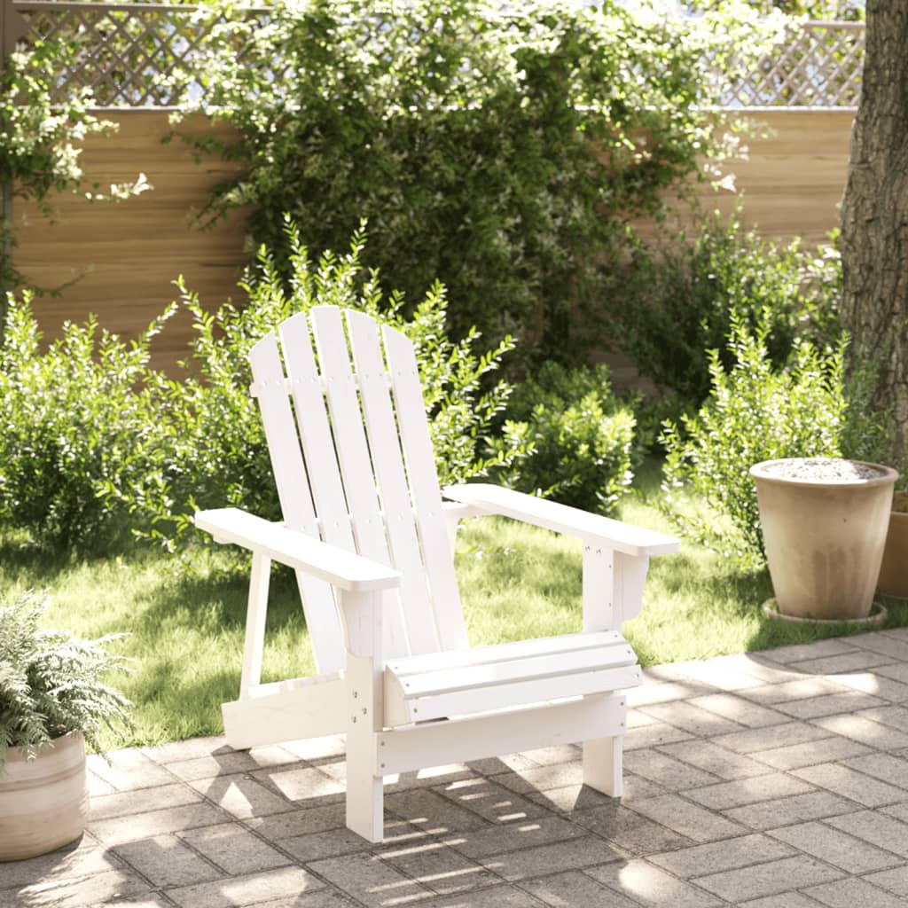 Adirondack-Stuhl Weiß 69x85x90,5 cm Massivholz Tanne