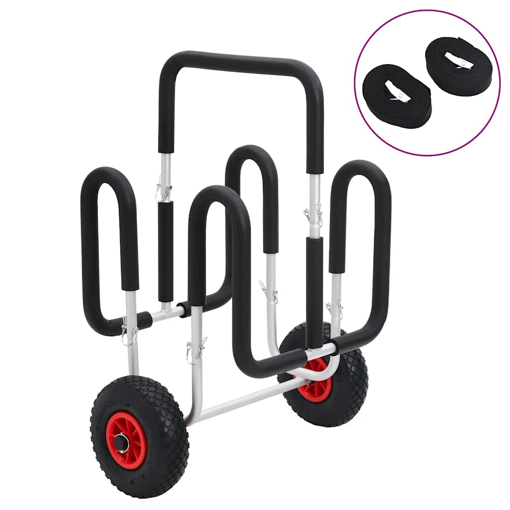 vidaXL SUP vogn for 2 surfebrett 90 kg aluminium