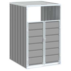 vidaXL ratastega pr&uuml;gikasti kuur, hall, 72x81x115 cm, teras