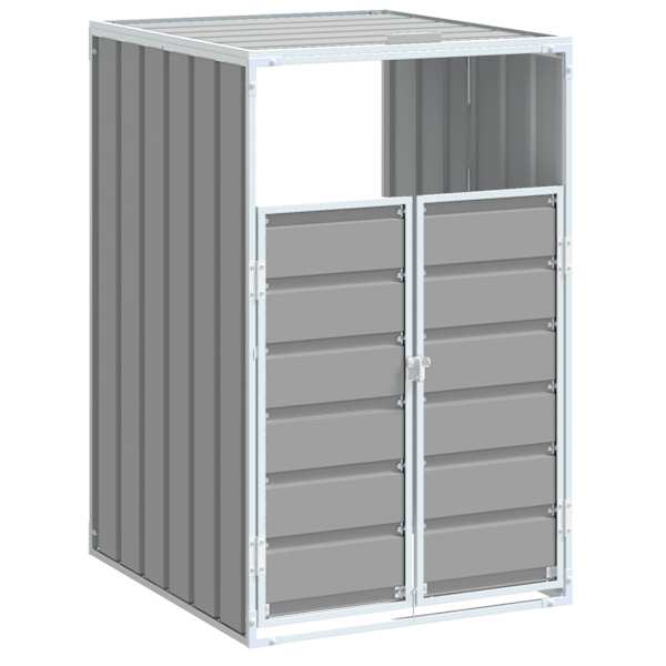 vidaXL ratastega pr&uuml;gikasti kuur, hall, 72x81x115 cm, teras