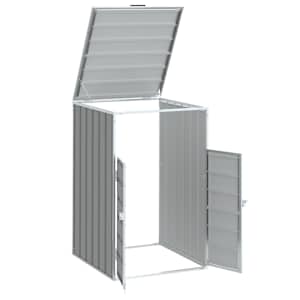 Box na 1 popelnici šedý 72 x 81 x 115 cm ocel - obrázek 4