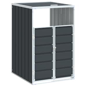vidaXL ratastega pr&uuml;gikasti kuur, antratsiithall, 72x81x115 cm, teras