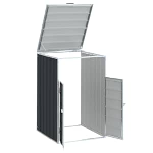 Box na 1 popelnici antracitový 72 x 81 x 115 cm ocel - obrázek 4