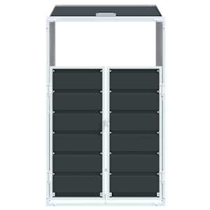 Box na 1 popelnici antracitový 72 x 81 x 115 cm ocel - obrázek 5
