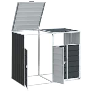 Box na 2 popelnice antracitový 144 x 81 x 113 cm ocel - obrázek 4