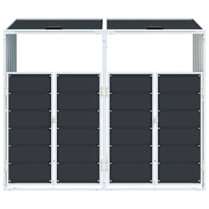 Box na 2 popelnice antracitový 144 x 81 x 113 cm ocel - obrázek 5