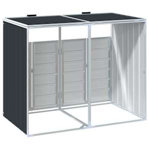 Box na 2 popelnice antracitový 144 x 81 x 113 cm ocel - obrázek 7