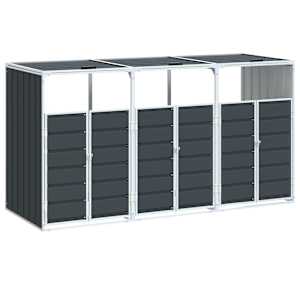 vidaXL ratastega pr&uuml;gikasti kuur, antratsiithall, 216x81x115 cm, teras