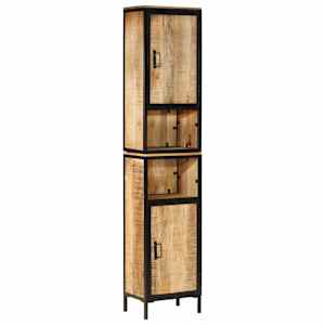Koupelnová skříňka 40 x 27 x 180 cm železo a masivní mangovník - obrázek 1
