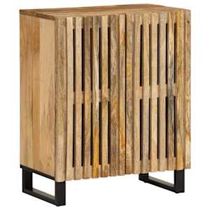 Příborníky 3 ks 60x34x75 cm masivní hrubé mangovníkové dřevo - obrázek 5