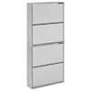 vidaXL 4 sahtliga kingakapp peegliga, betoonhall, 63 x 17 x 134 cm
