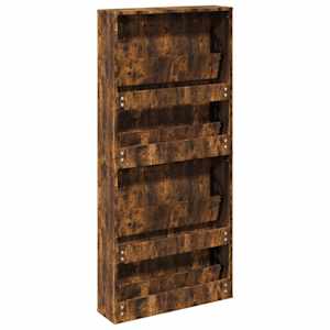 Botník se zrcadlem 4patrový kouřový dub 63 x 17 x 134 cm - obrázek 7
