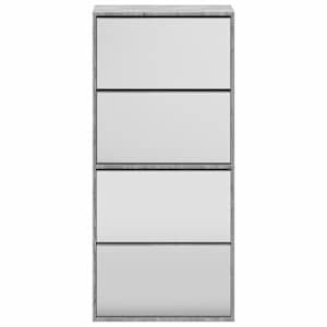 Botník se zrcadlem 4patrový šedý sonoma 63 x 17 x 134 cm - obrázek 5