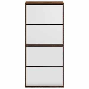 Botník se zrcadlem 4patrový hnědý dub 63 x 17 x 134 cm - obrázek 5