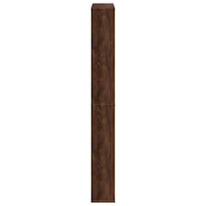 Botník se zrcadlem 4patrový hnědý dub 63 x 17 x 134 cm - obrázek 6