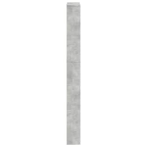 Botník se zrcadlem 5patrový betonově šedý 63 x 17 x 169,5 cm - obrázek 7